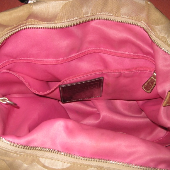 Gold and Khaki Coach Poppy Purse - Picture 7 of 7